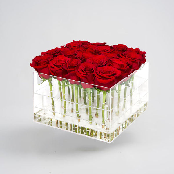 Red Boxed Roses